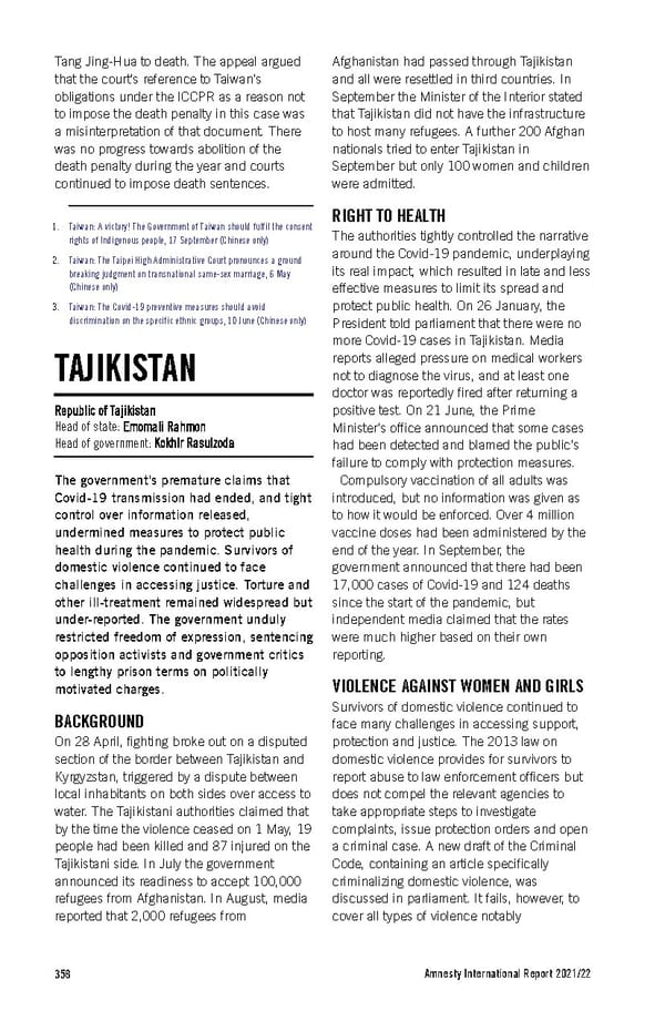 Amnesty International Report 2021/22 - Page 358