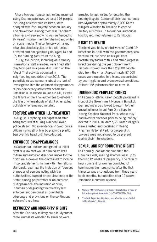 Amnesty International Report 2021/22 - Page 364