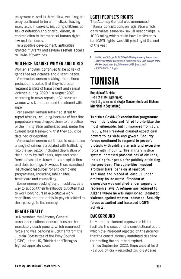 Amnesty International Report 2021/22 - Page 367