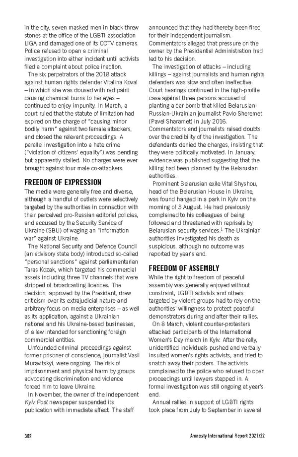 Amnesty International Report 2021/22 - Page 382