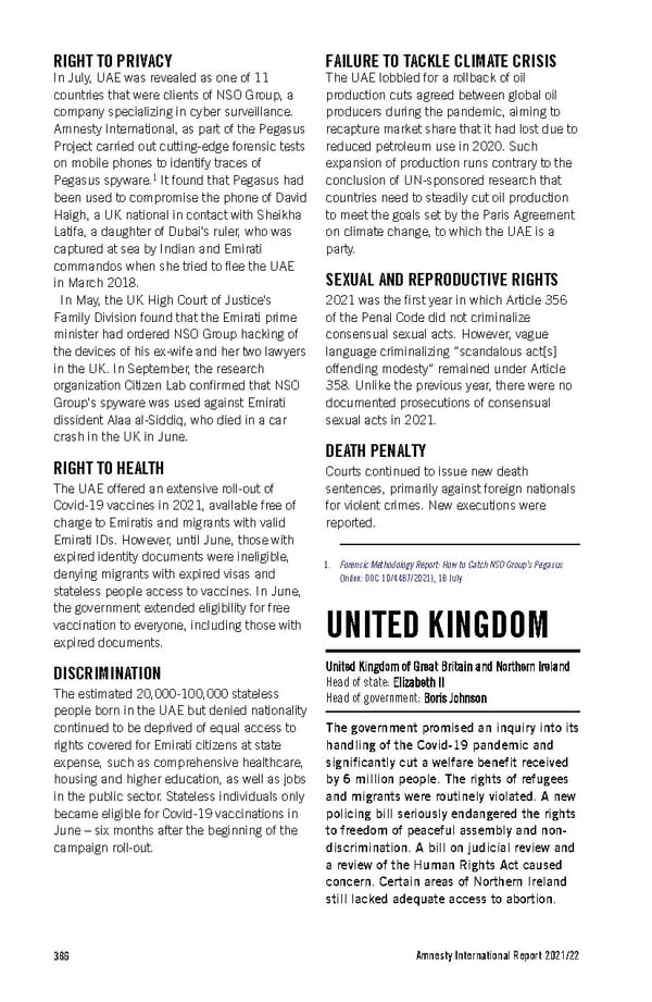 Amnesty International Report 2021/22 - Page 386