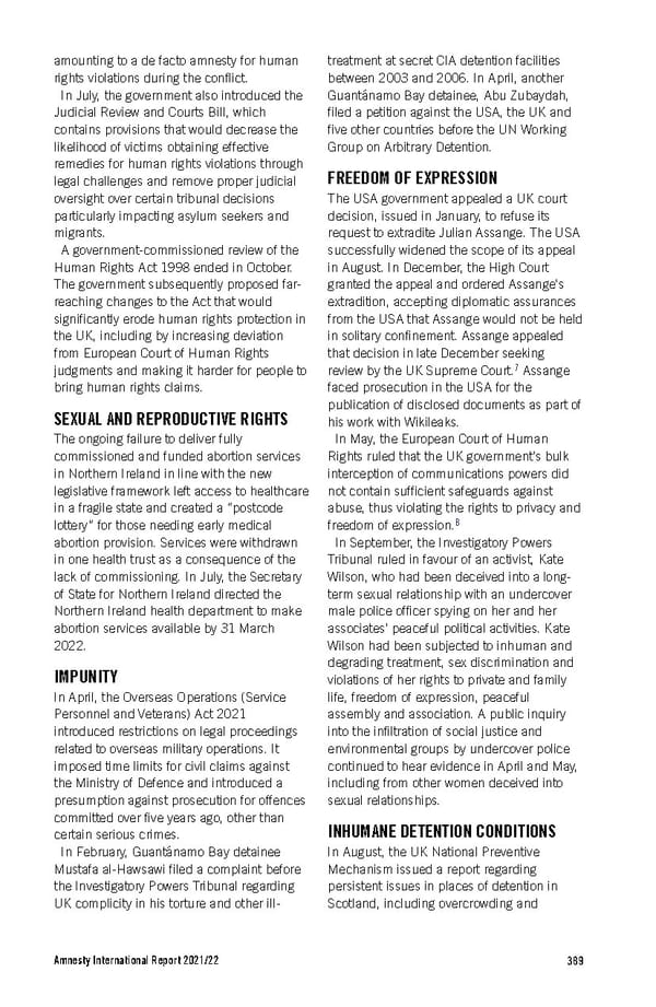 Amnesty International Report 2021/22 - Page 389