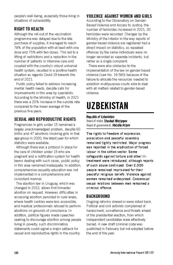 Amnesty International Report 2021/22 - Page 396