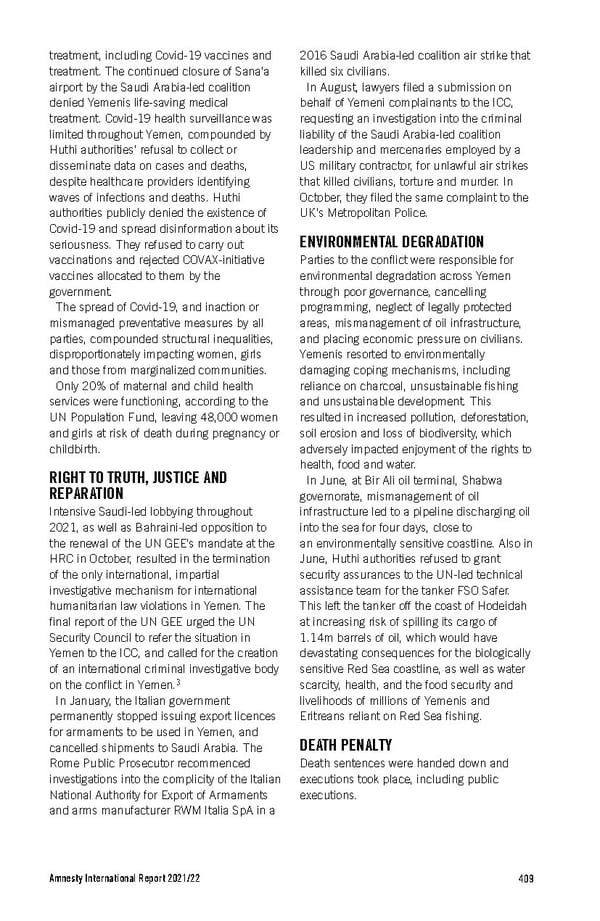 Amnesty International Report 2021/22 - Page 409