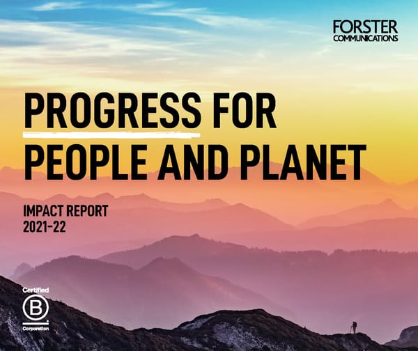 Forster Communications Impact Report 2021-22 - Page 1