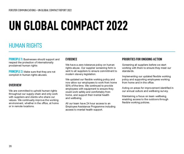 Forster Communications Impact Report 2021-22 - Page 20