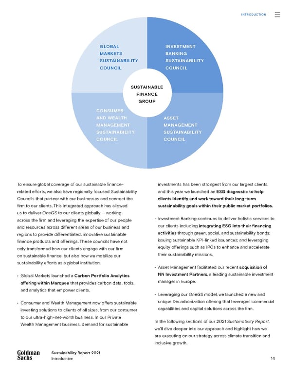 Sustainability Report | Goldman Sachs - Page 14