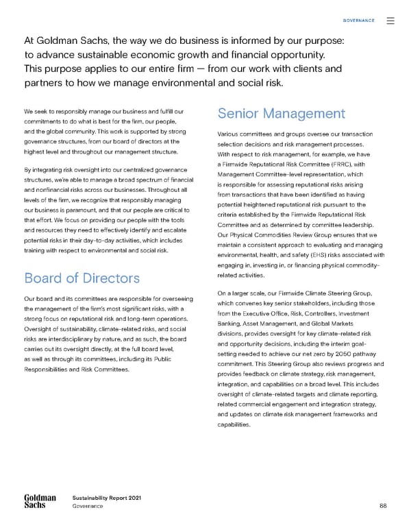 Sustainability Report | Goldman Sachs - Page 88