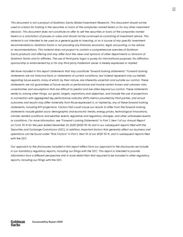 Sustainability Report | Goldman Sachs - Page 137