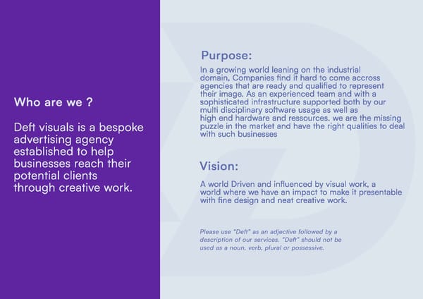 Deft Visuals Brand Book - Page 3