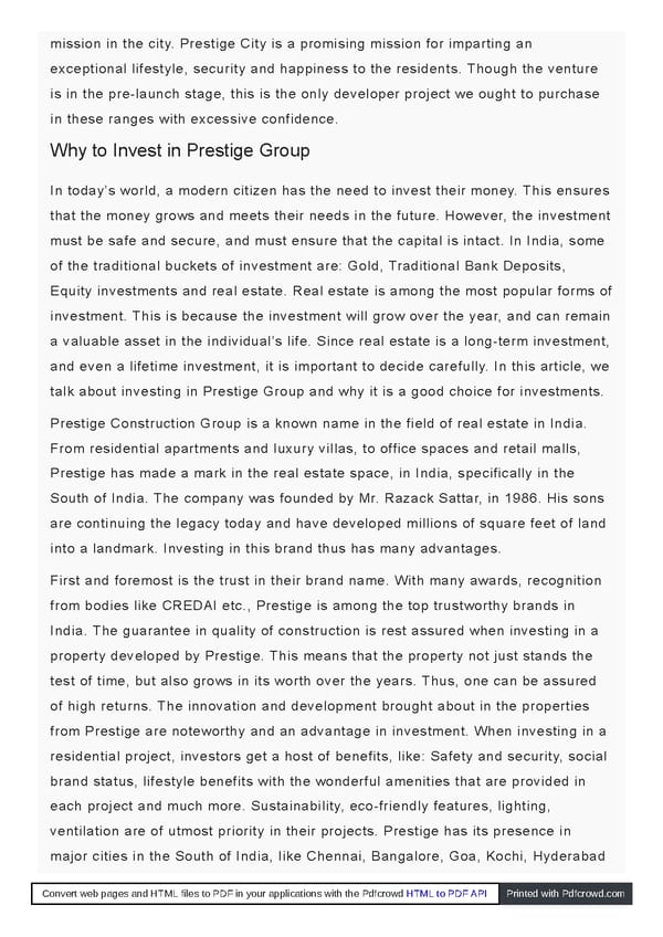 Prestige Serenity Shores | Whitefield | Brochure | Price | Plan | Reviews - Page 26