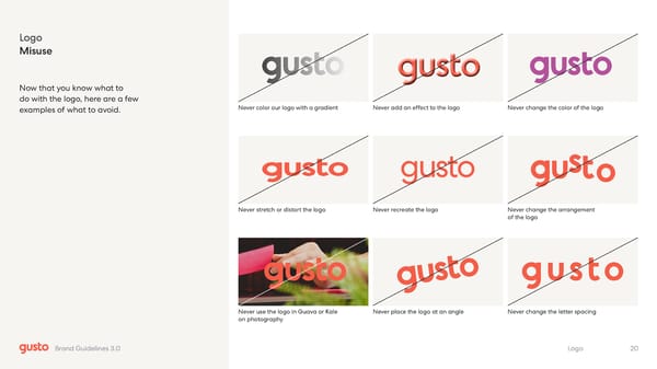 Gusto Brand Book - Page 20