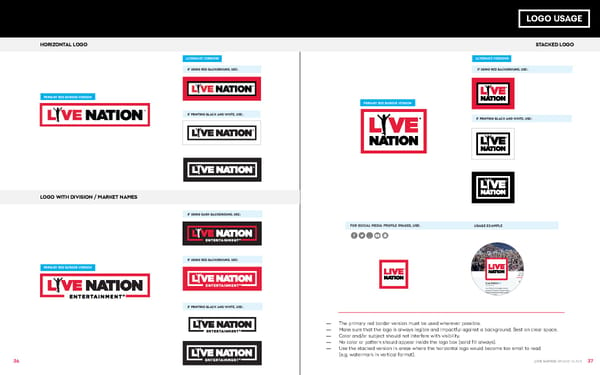 Live Nation Brand Book - Page 19