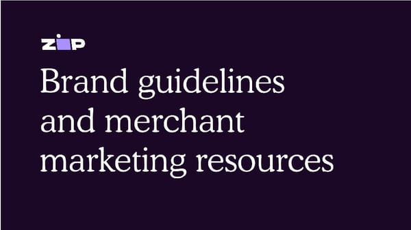 ZIP Brand Book - Page 1