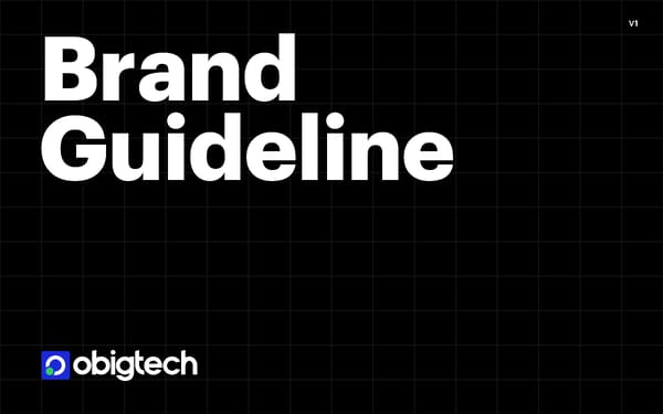 Obigtech Brand Book - Page 1