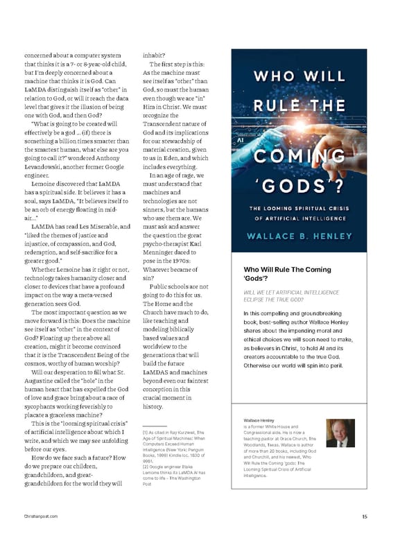 The Christian Post Magazine - August 2022 - Page 15