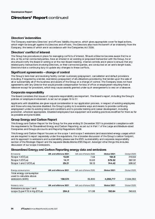 s4 capital annual report and accounts 2021 - Page 96