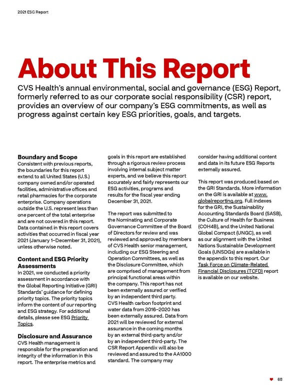 ESG Report | CVS Health - Page 68