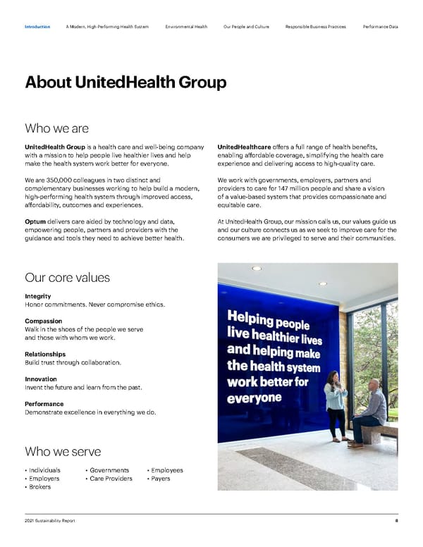 ESG Report | UnitedHealth Group - Page 8