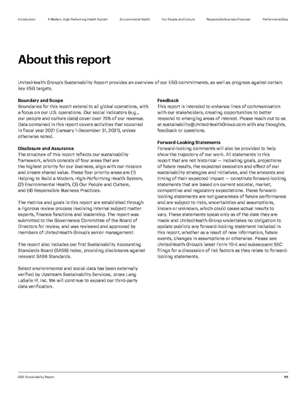 ESG Report | UnitedHealth Group - Page 111