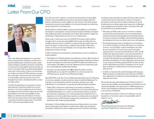 Intel Corporate Responsibility Report - Page 4