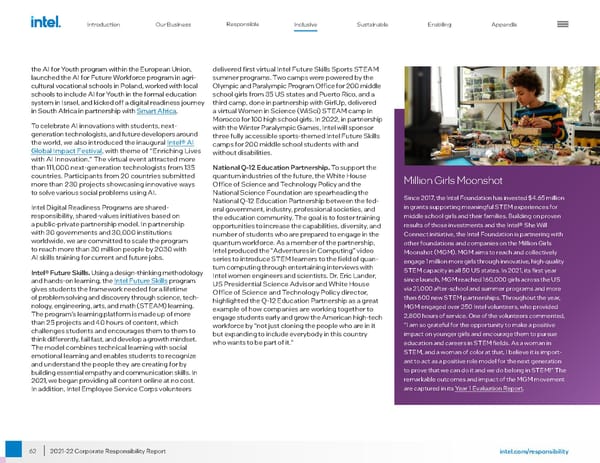 Intel Corporate Responsibility Report - Page 62