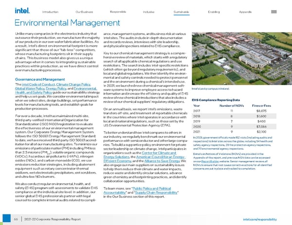 Intel Corporate Responsibility Report - Page 66