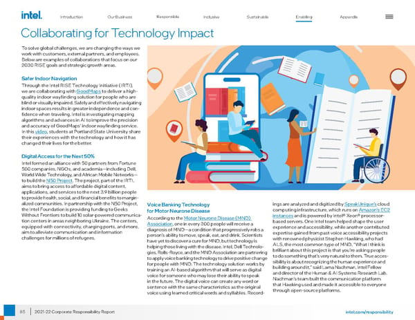 Intel Corporate Responsibility Report - Page 85