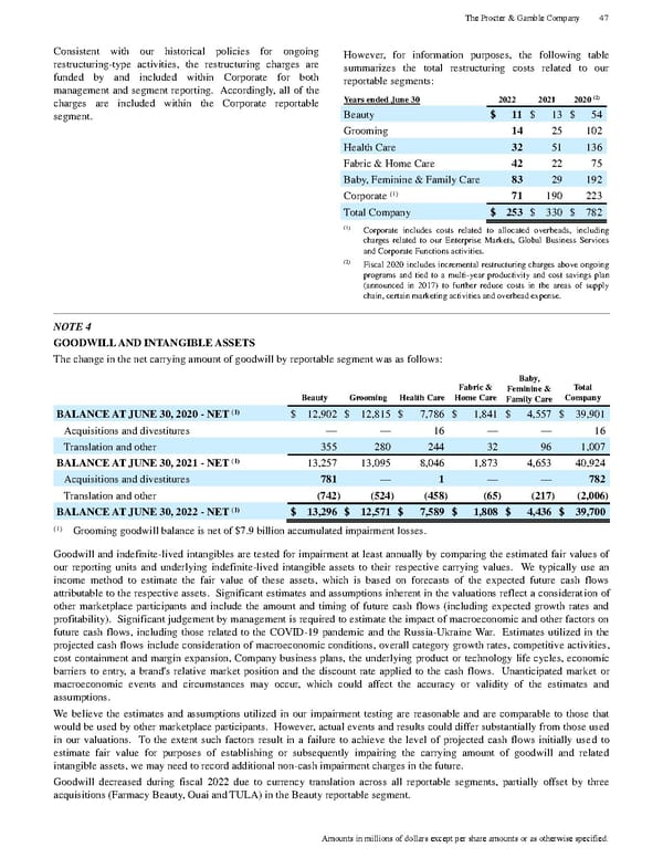 The Procter & Gamble Annual Report - Page 59