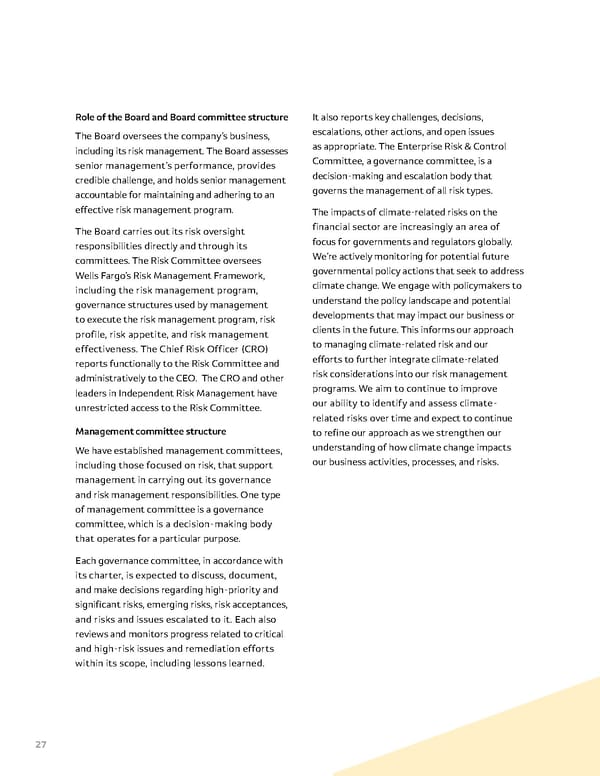 Wells Fargo ESG Report - Page 27