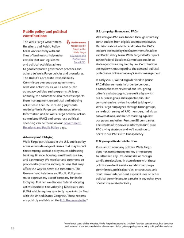 Wells Fargo ESG Report - Page 28