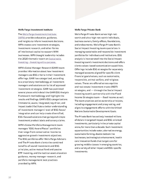 Wells Fargo ESG Report - Page 37