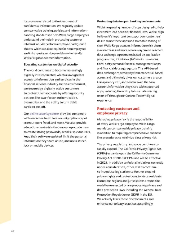 Wells Fargo ESG Report - Page 47