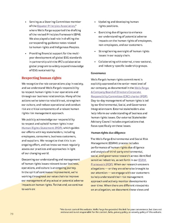 Wells Fargo ESG Report - Page 79