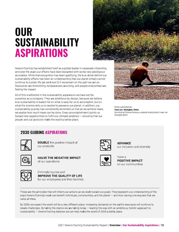 Owens Corning Sustainability Report - Page 13