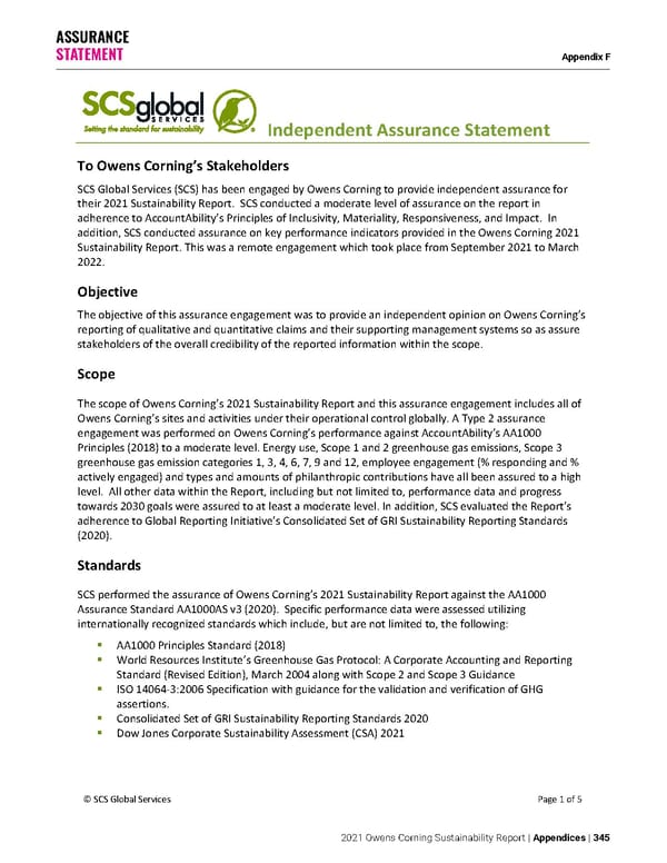 Owens Corning Sustainability Report - Page 345