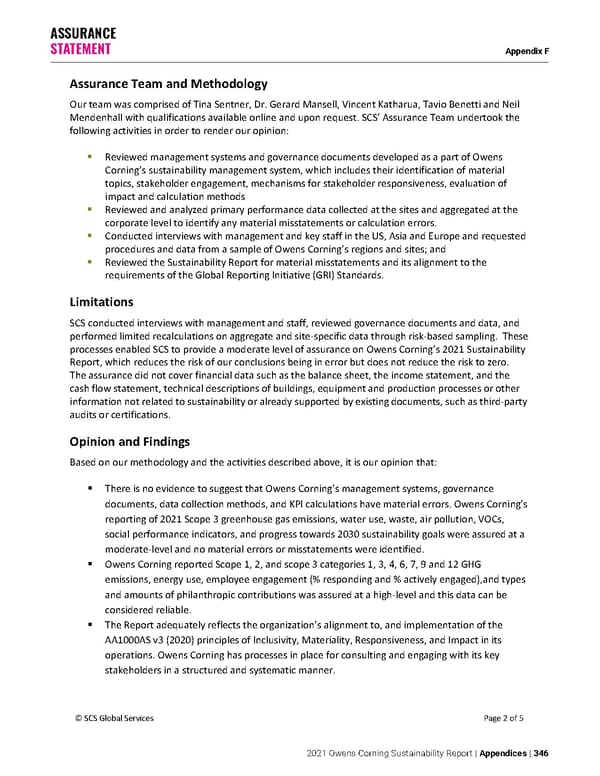 Owens Corning Sustainability Report - Page 346