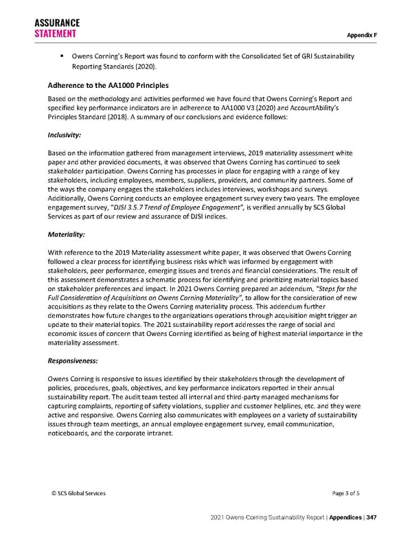 Owens Corning Sustainability Report - Page 347