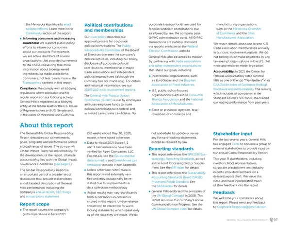 GeneralMills Global Responsibility Report - Page 9