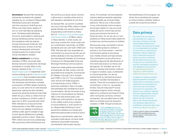 GeneralMills Global Responsibility Report - Page 19