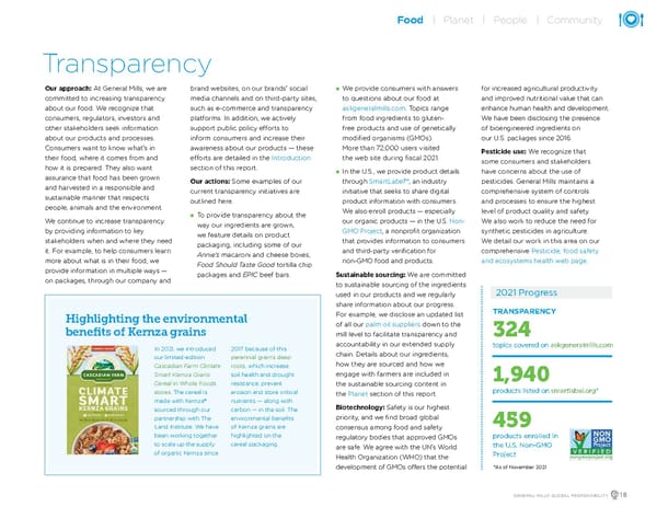 GeneralMills Global Responsibility Report - Page 20