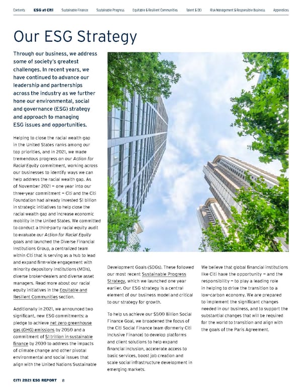 Citi ESG Report - Page 8