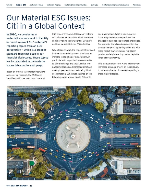 Citi ESG Report - Page 13