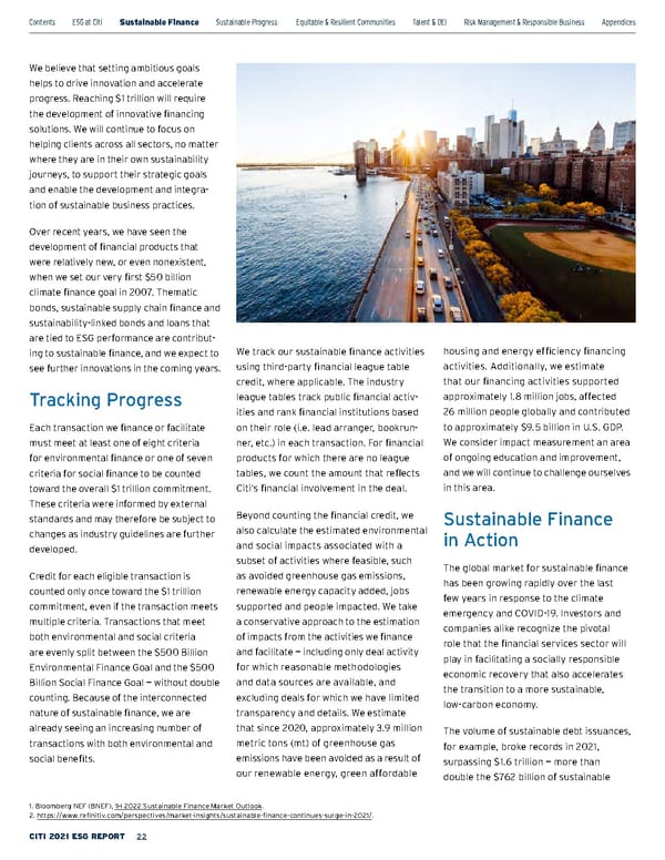 Citi ESG Report - Page 22