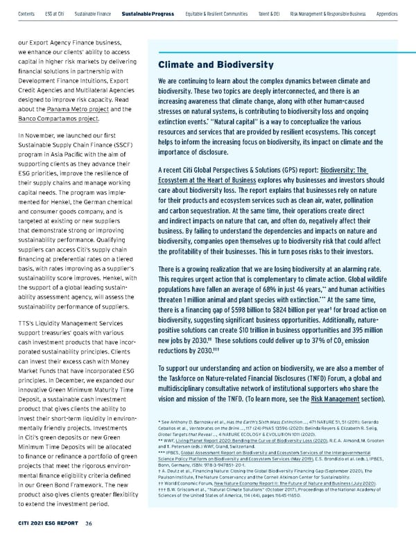 Citi ESG Report - Page 36