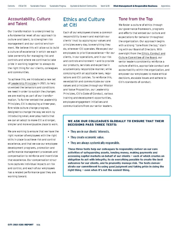 Citi ESG Report - Page 106