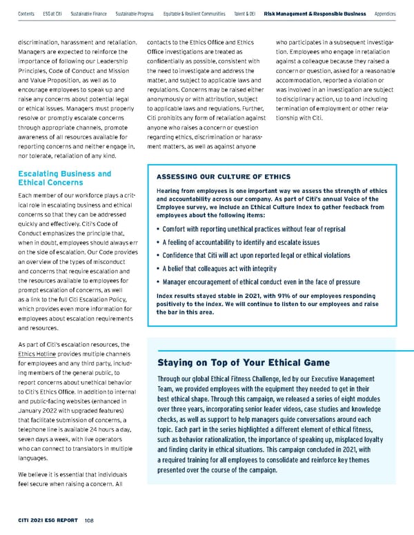 Citi ESG Report - Page 108