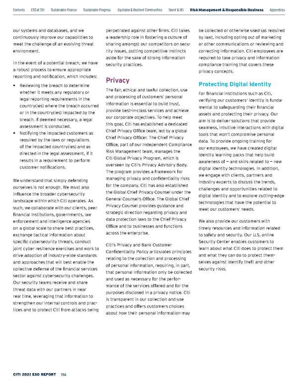 Citi ESG Report - Page 114