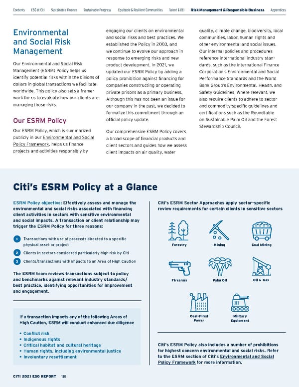 Citi ESG Report - Page 115