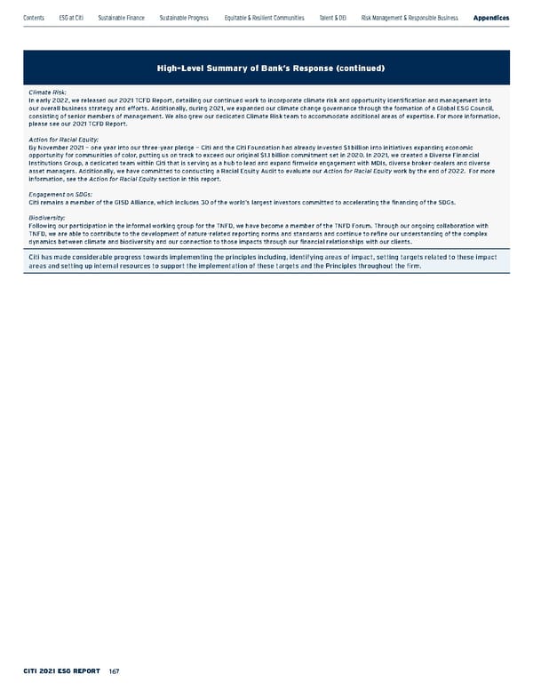 Citi ESG Report - Page 167